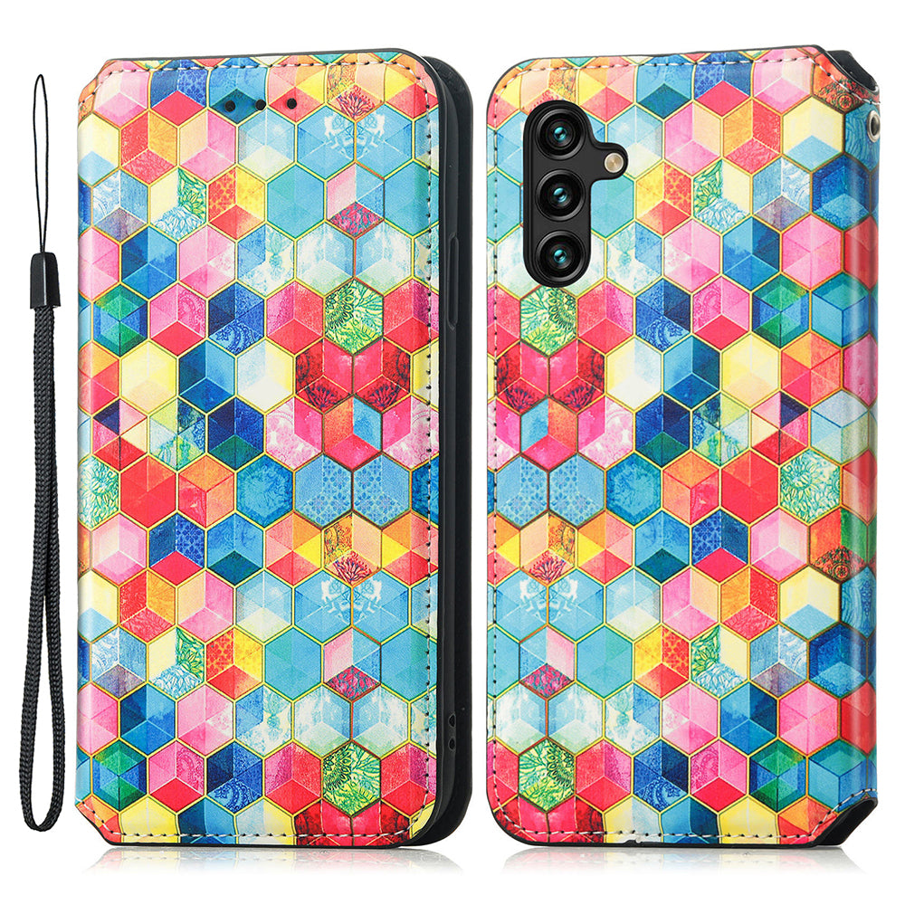 CASENEO 001 Series for Samsung Galaxy A24 4G Pattern Printing Phone Stand Case RFID Blocking Leather Wallet Cover CASENEO 001 Series for Samsung Galaxy A24 4G Pattern Printing Phone Stand Case RFID Blocking Leather Wallet Cover
